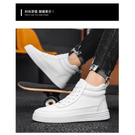 Autumn And Winter 2025 Men’s Shoes Lovers All White Shoes High Top Board Shoes