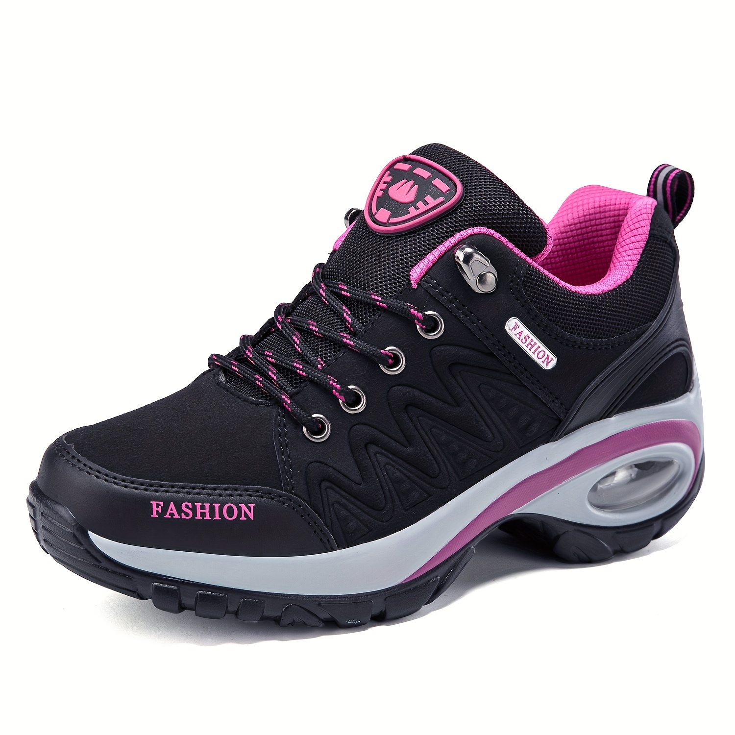 womens air cushion hiking shoes waterproof non slip height increasing sports shoes casual outdoor travel sneakers details 2